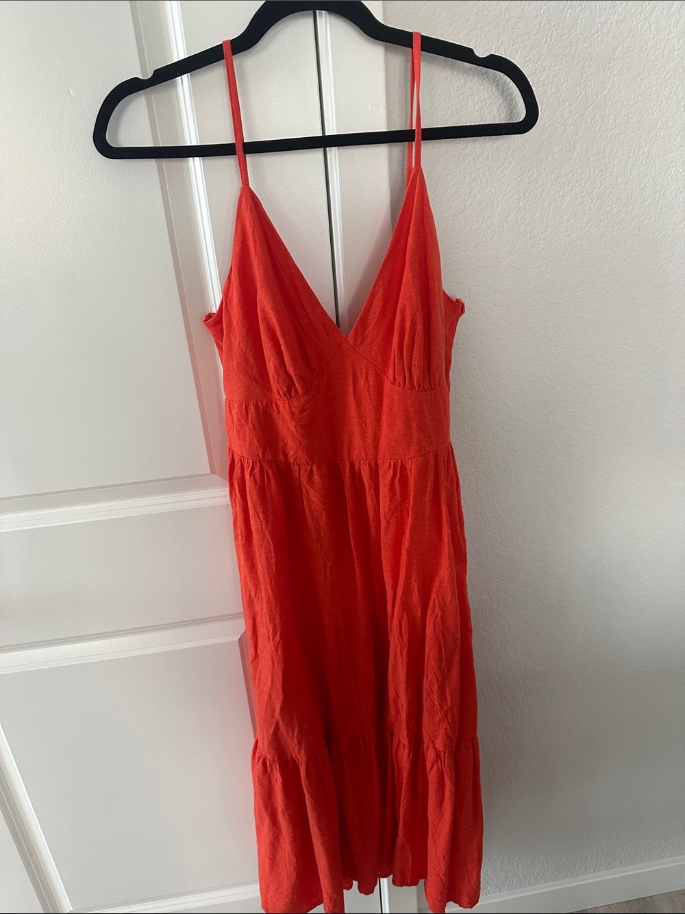 Jessica Simpson Bright Red V-Neck Spaghetti-Strap Slip Dress
